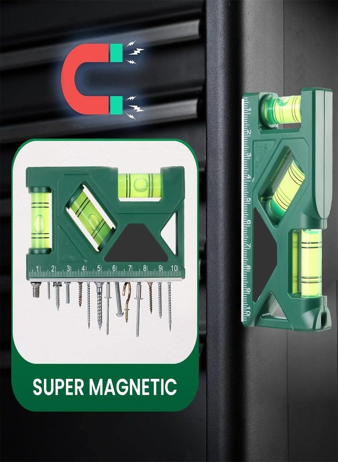 Serplex أداة تسوية مغناطيسية من سيربلكس® مزودة بثلاثة أنابيب فقاعية ومقياس محفور للزوايا الأفقية والرأسية و45 درجة، أداة تسوية محمولة لأعمال البناء وتركيب أنظمة التدفئة والتهوية وتكييف الهواء. - Image 3